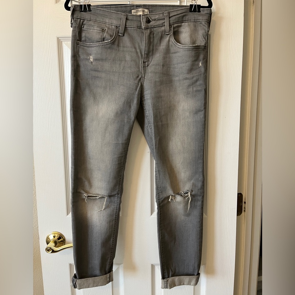 Zara skinny jeans gray size 10